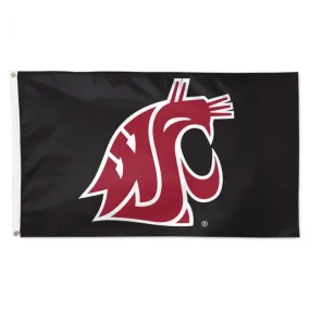 WASHINGTON STATE COUGARS ALT COLOR 2 BLACK FLAG - DELUXE 3' X 5'