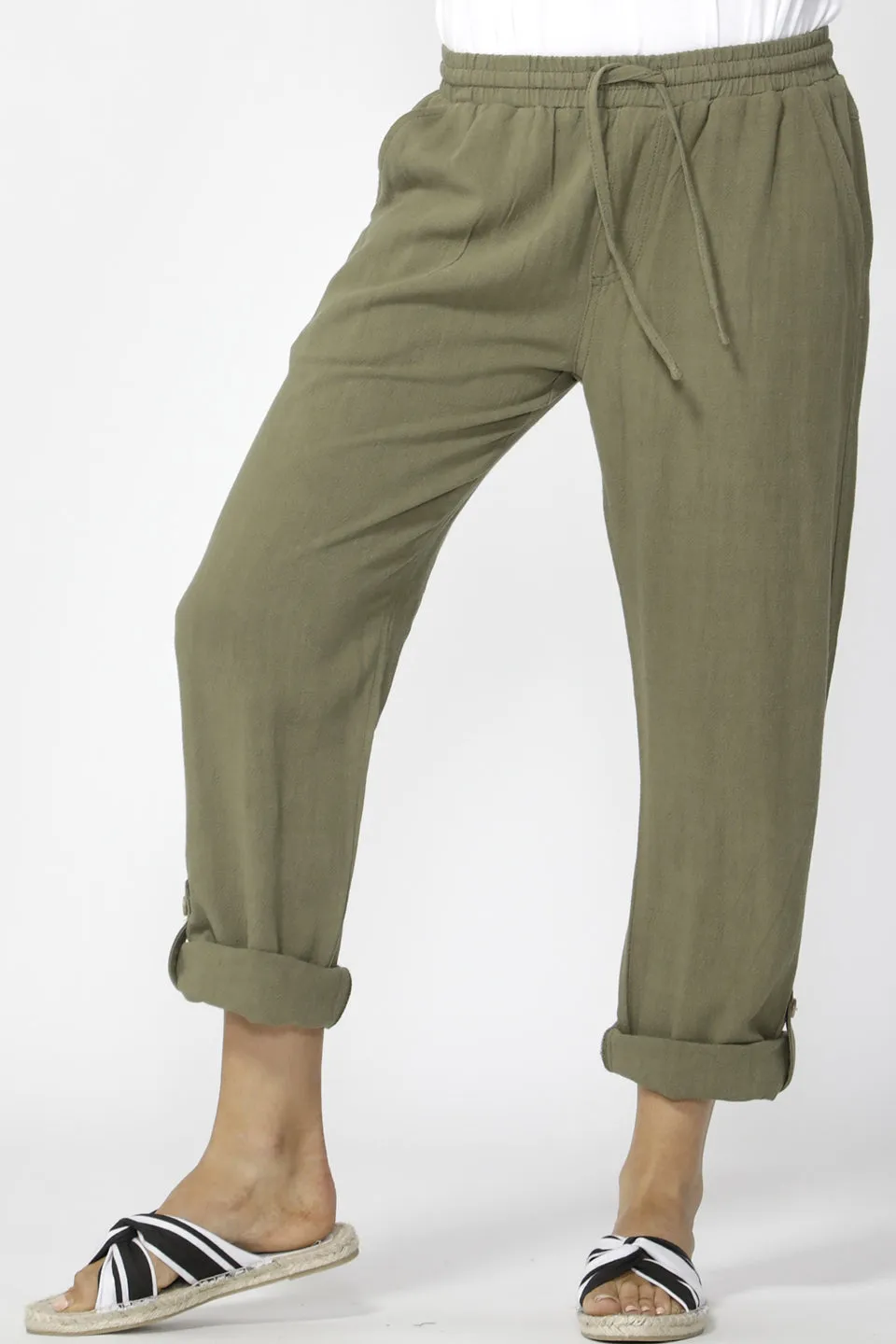 Watson Relaxed Khaki Roll Pant