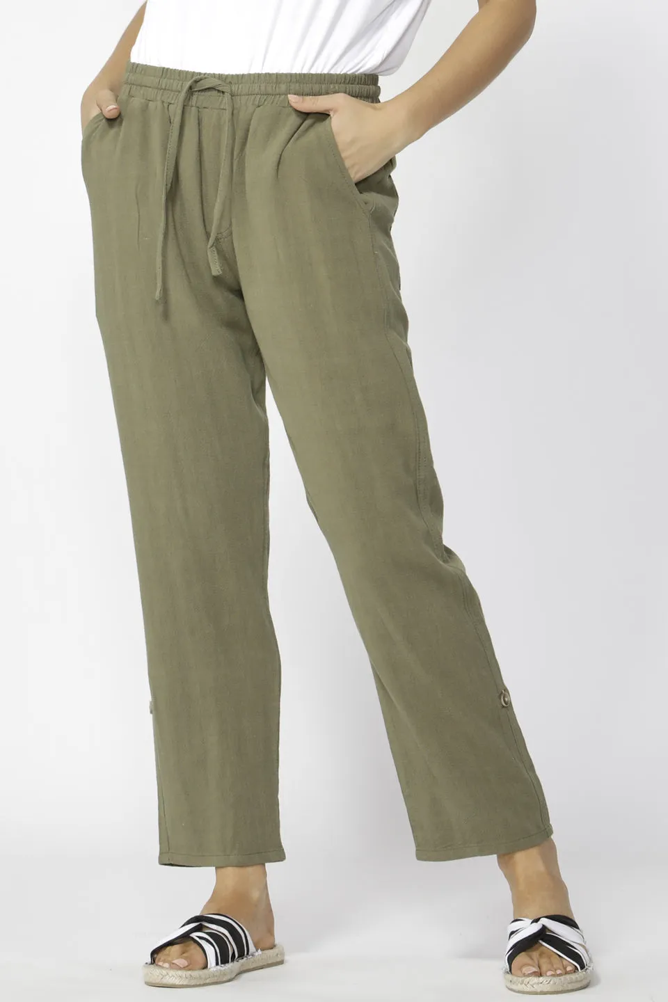 Watson Relaxed Khaki Roll Pant