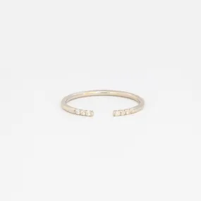 White Diamond Equilibrium Cuff Ring