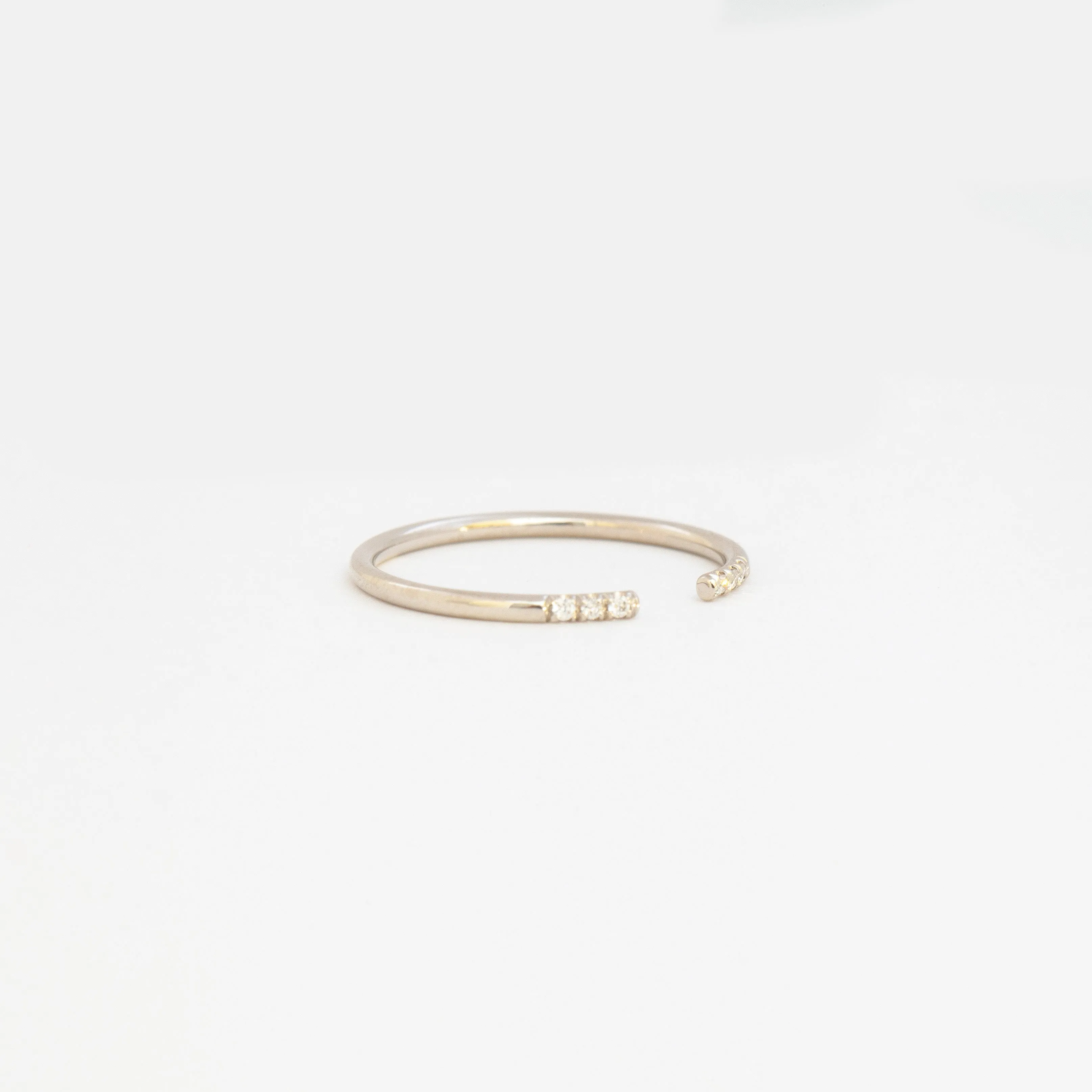 White Diamond Equilibrium Cuff Ring