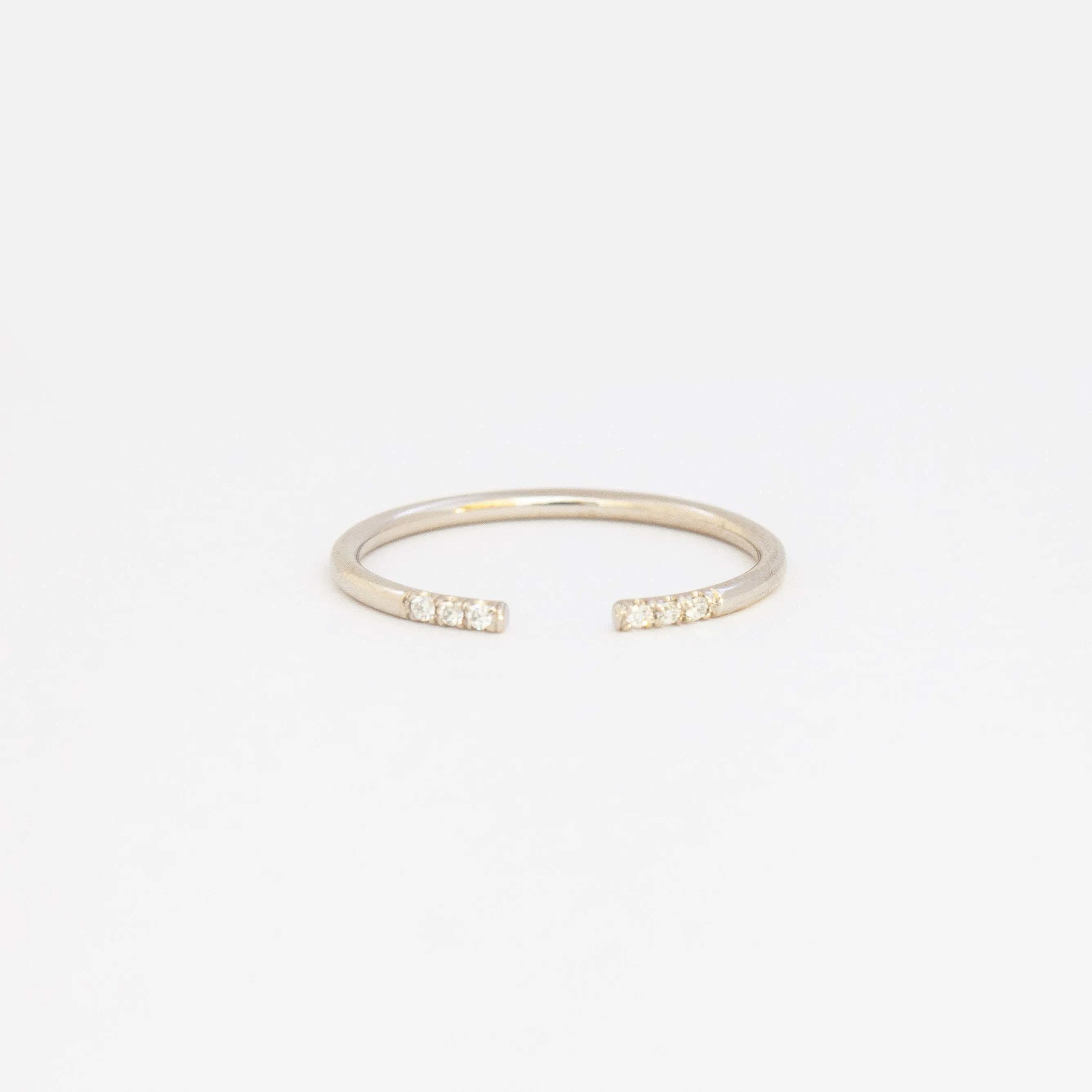 White Diamond Equilibrium Cuff Ring