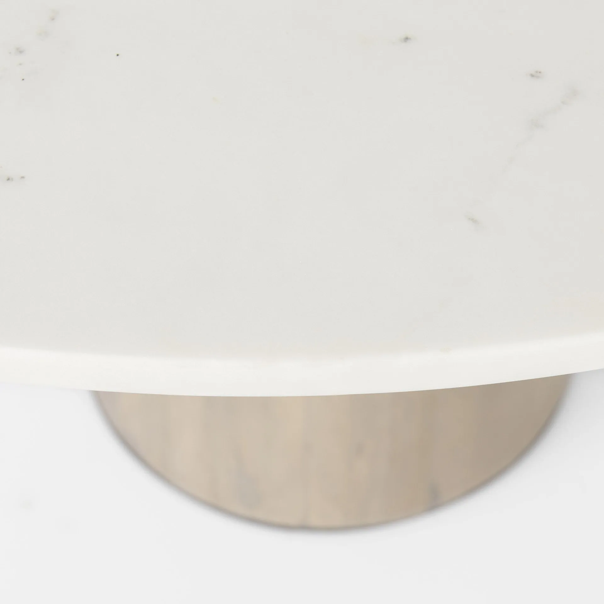 White Marble Mod Pedestal Dining Table