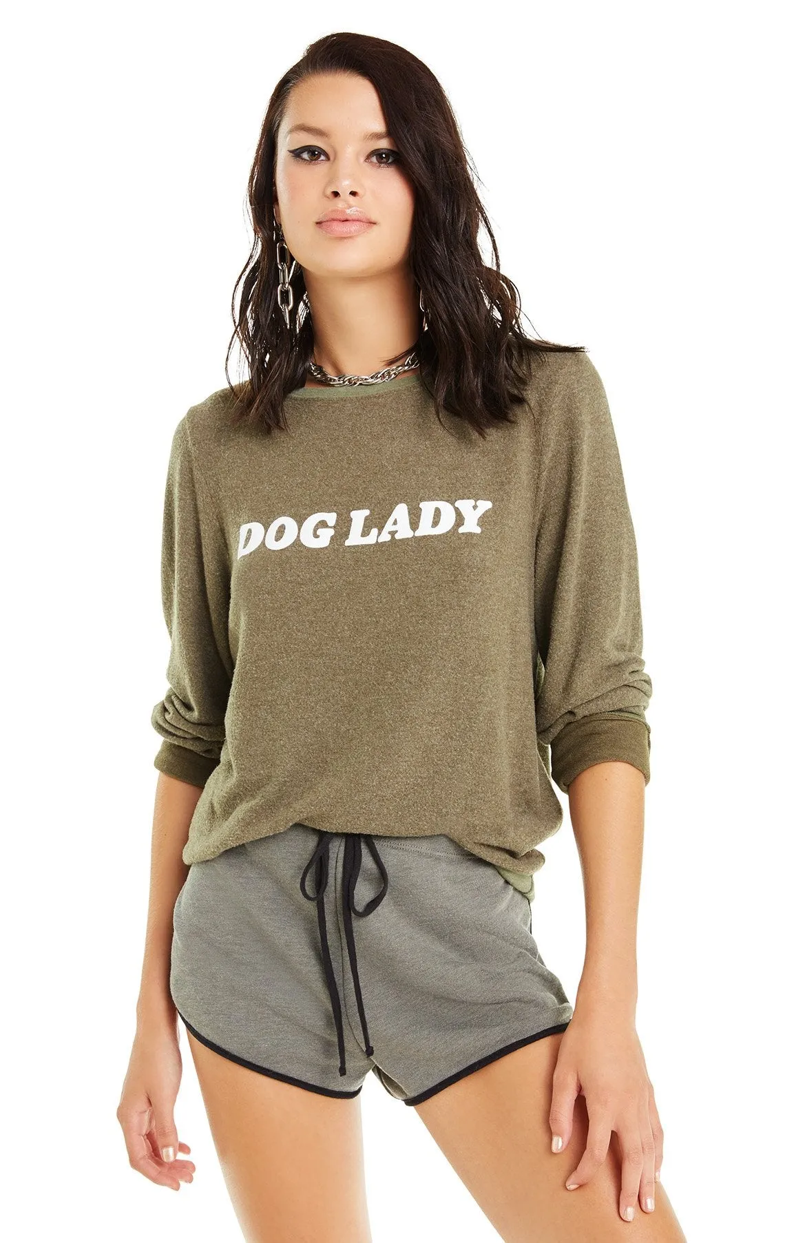 Wildfox Dog Lady Baggy Beach Jumper Sweater