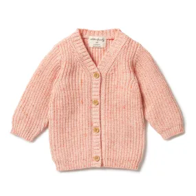 Wilson & Frenchy Knitted Button Cardigan - Silver Peony