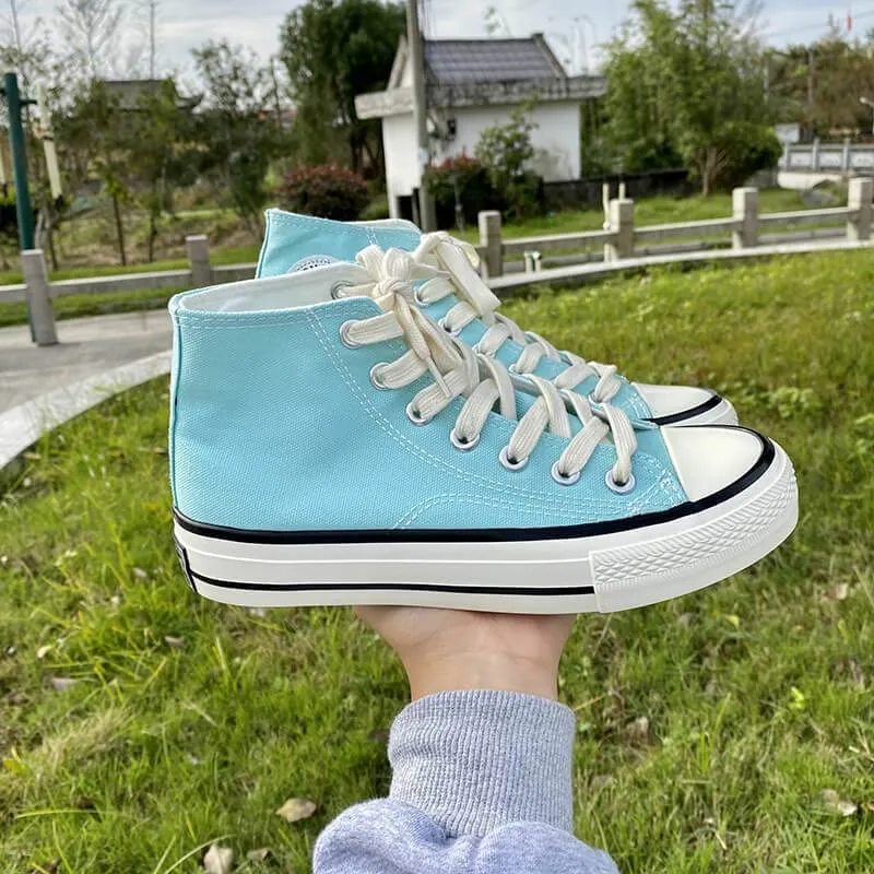 Women's Casual Daily Canvas Candy Colors Lace-up Sneakers