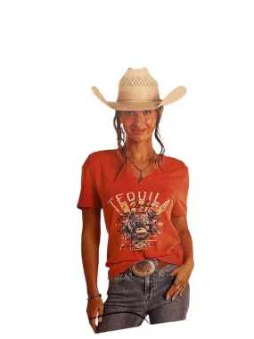 Women's Rock & Roll Denim Tequila Rodeo T-Shirt