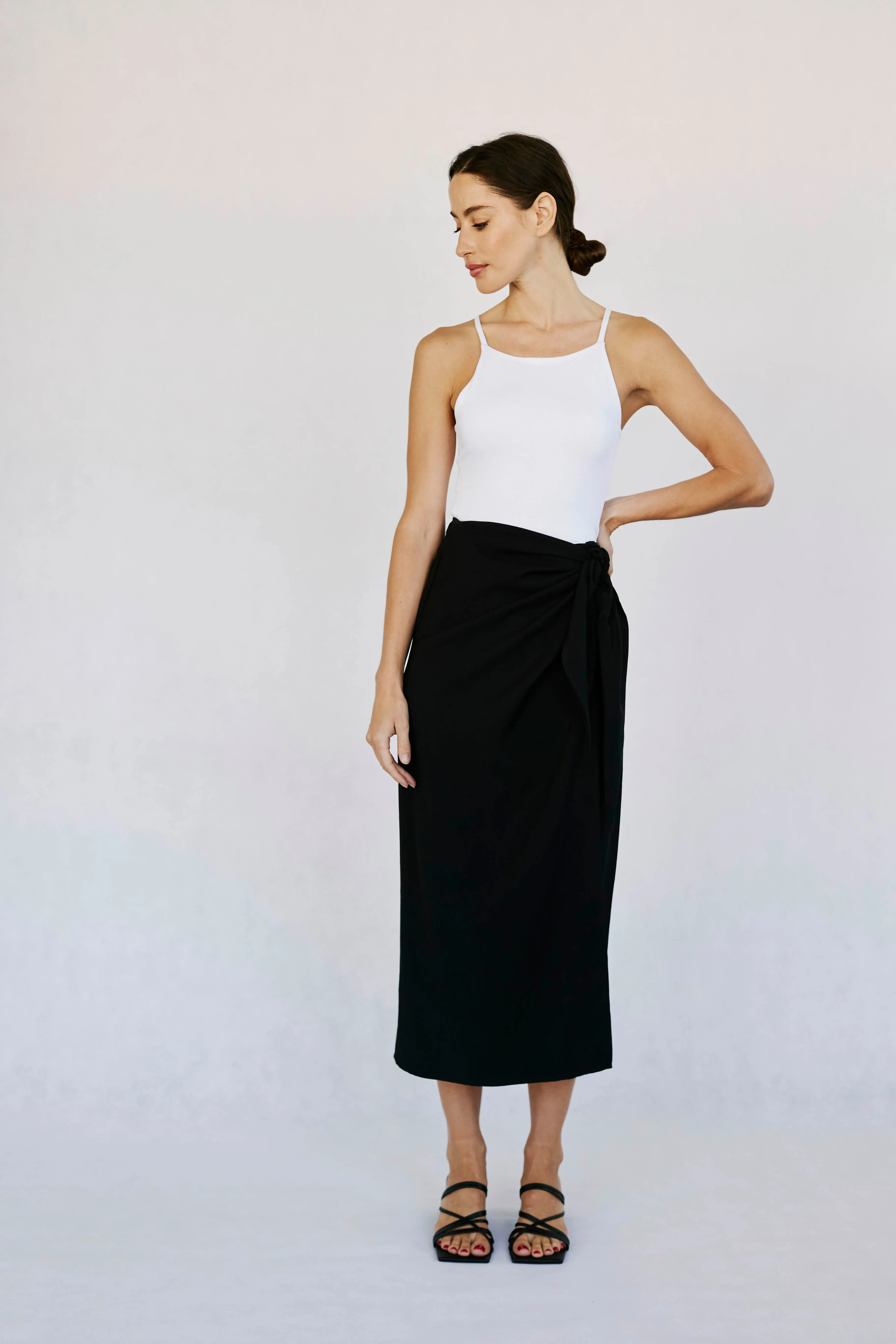 Wrap Skirt in Black