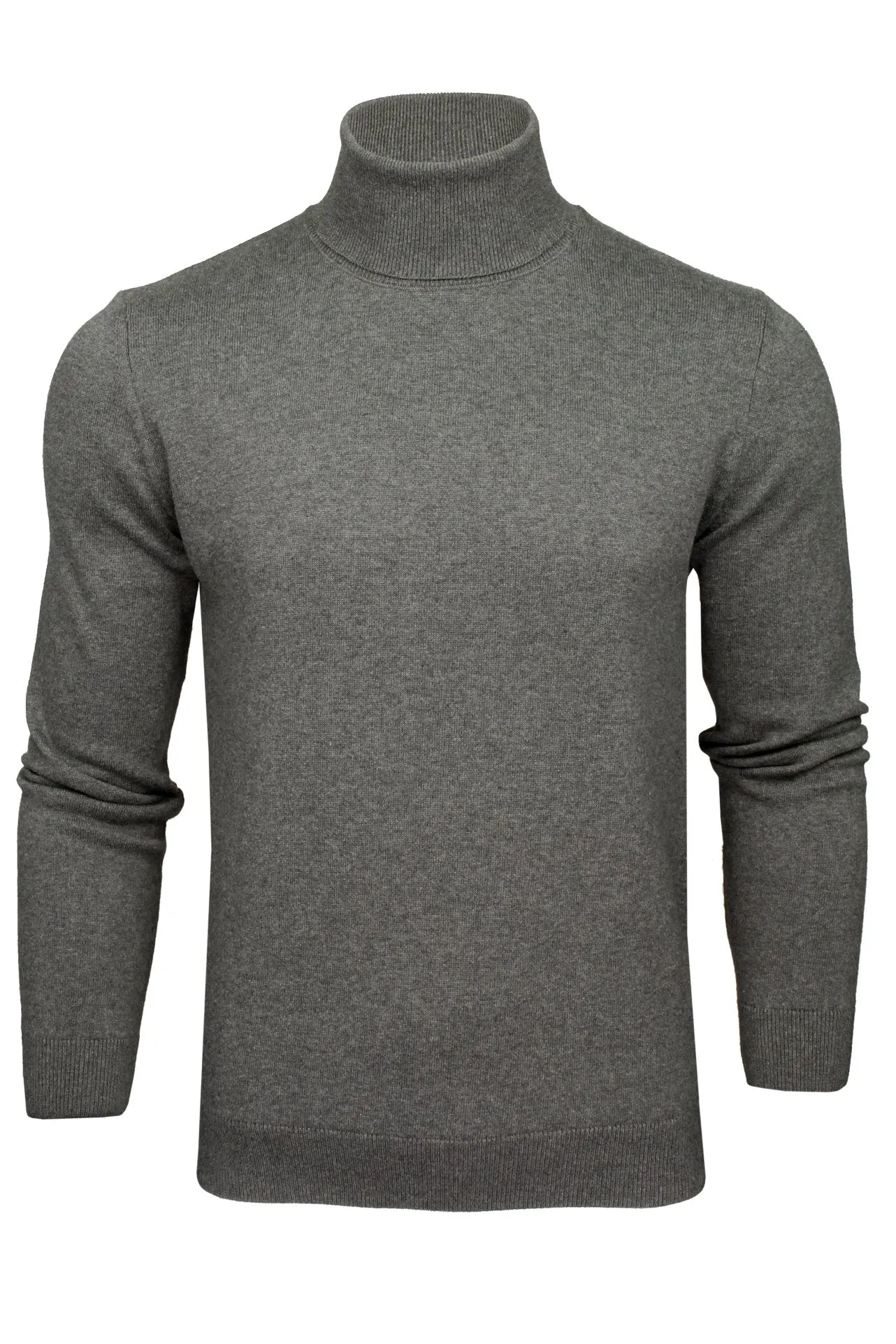 Xact Mens Roll Neck Jumper - 100% Cotton - Long Sleeved