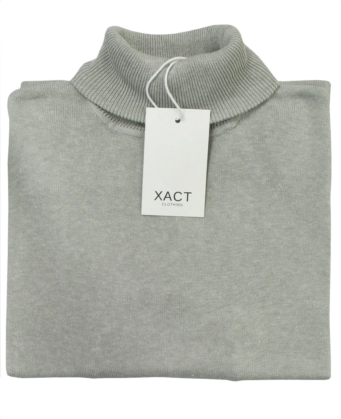 Xact Mens Roll Neck Jumper - 100% Cotton - Long Sleeved