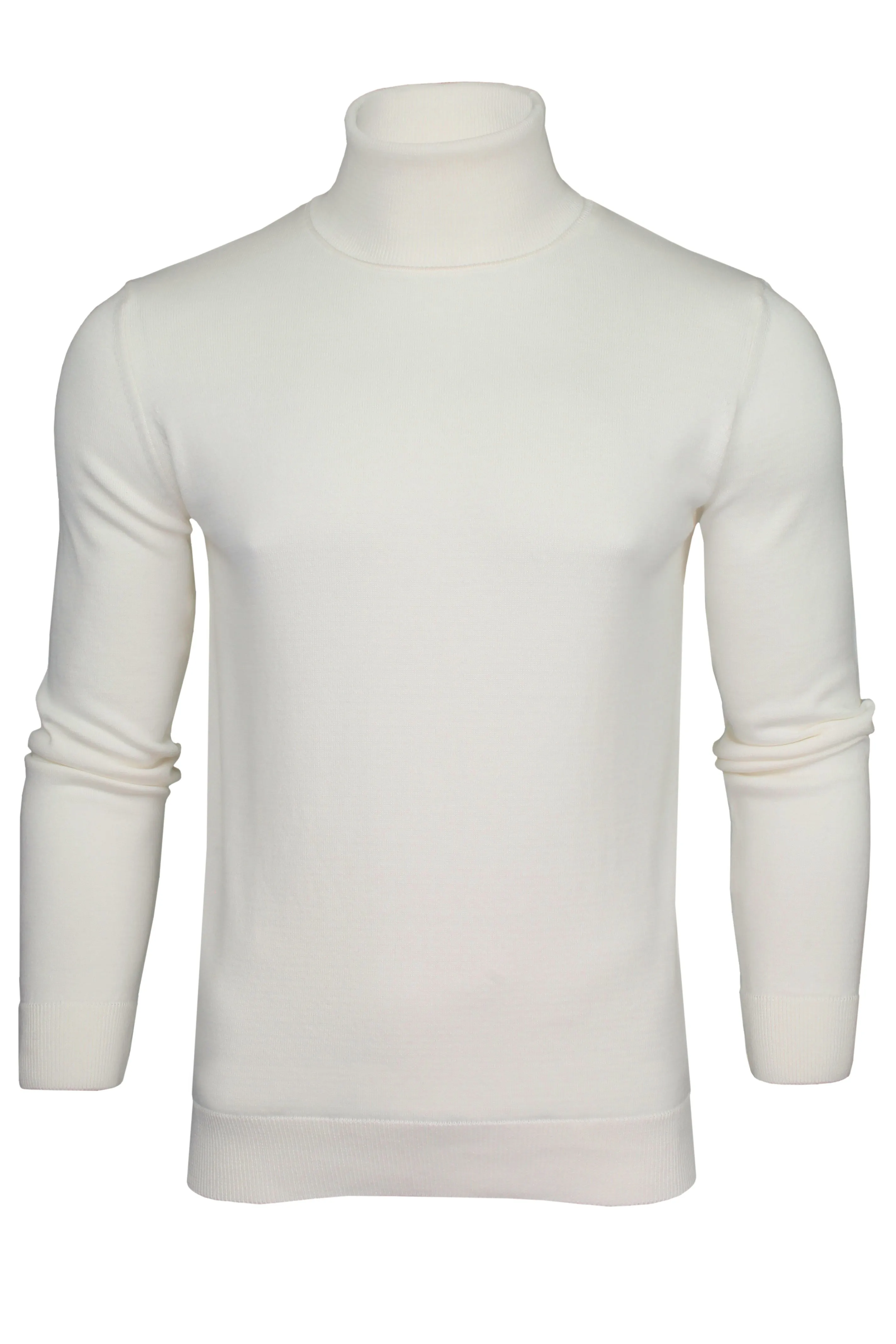 Xact Mens Roll Neck Jumper - 100% Cotton - Long Sleeved