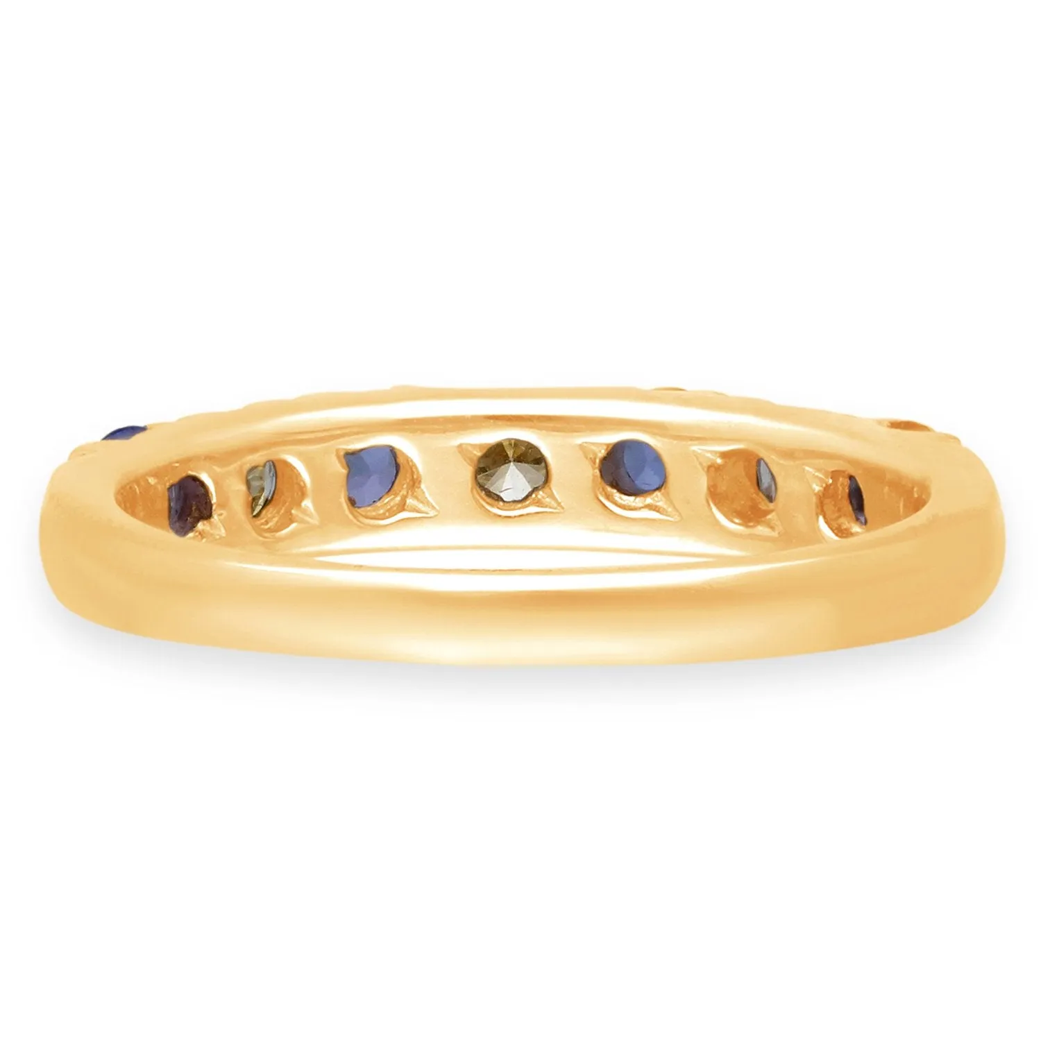 Yellow Gold Tanzanite and Yellow Diamond Renaissance Ring