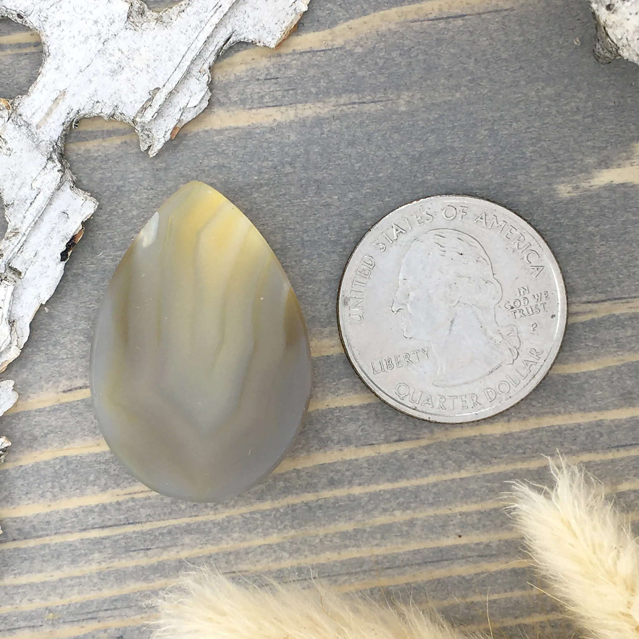 Yellow Skin Agate Cabochon