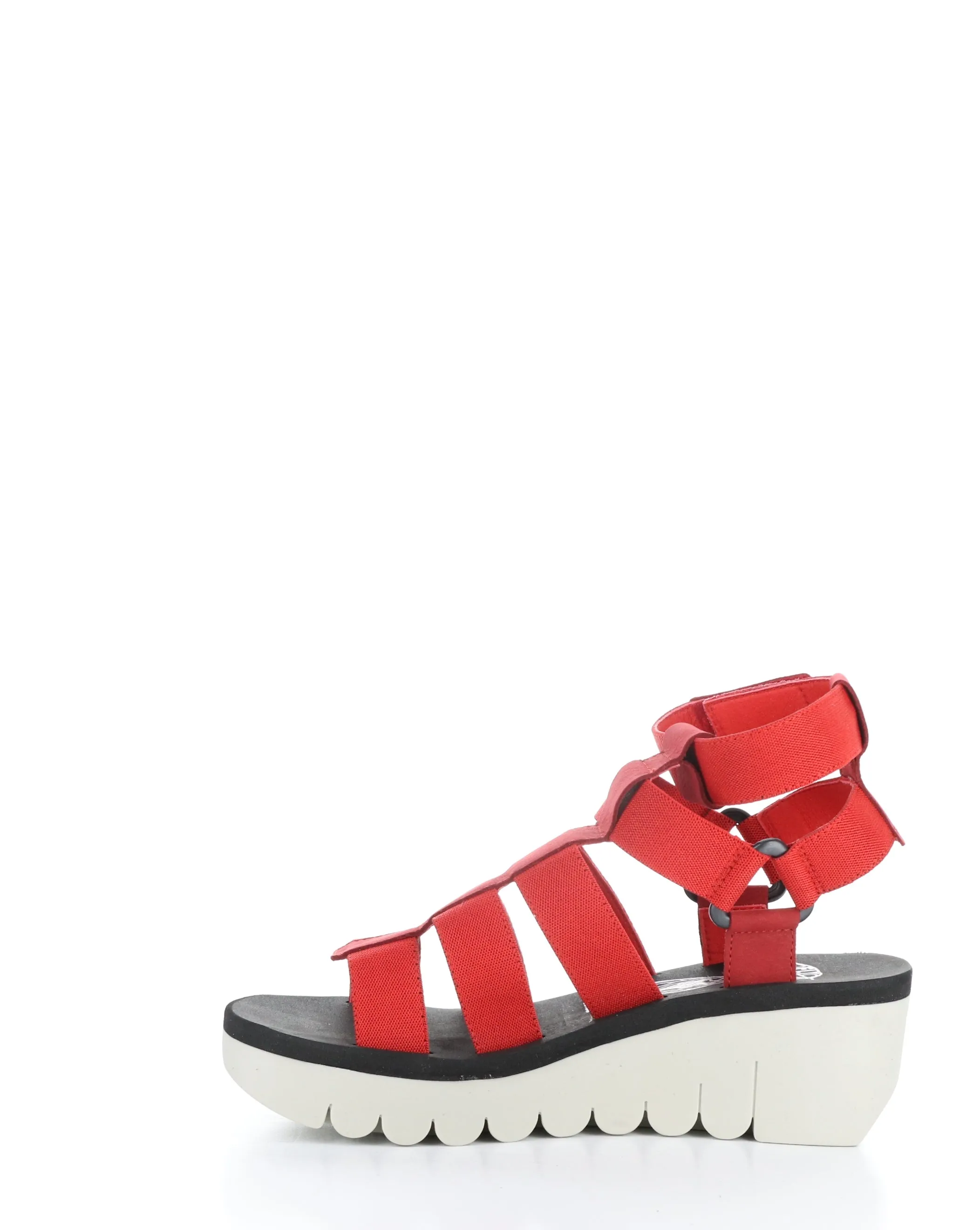 YUFI032FLY Red Velcro Sandals